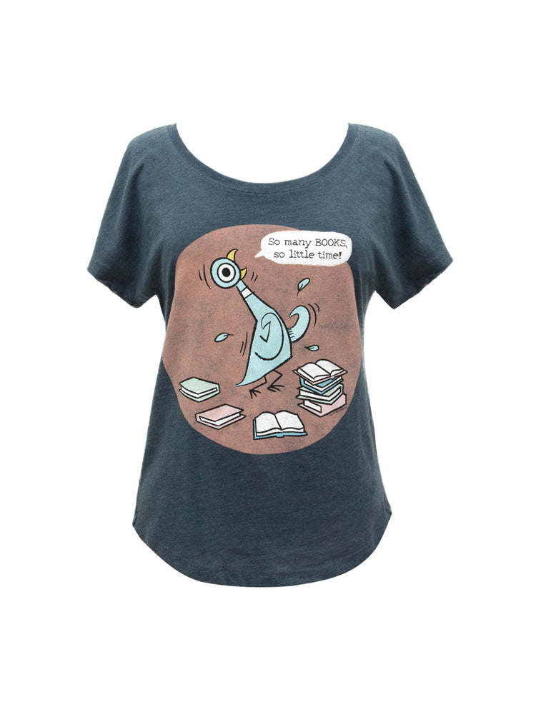 The Pigeon: So Many Books Women’s Relaxed Fit T-Shirt