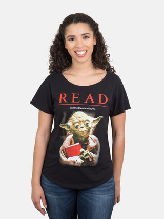 Star Wars Yoda READ Women’s Relaxed Fit T-Shirt