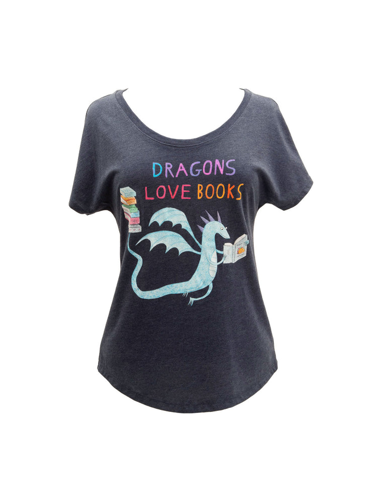Dragons Love Books Women’s Relaxed Fit T-Shirt