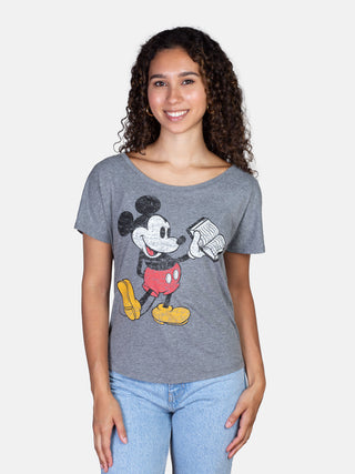 Disney Mickey Mouse Out Reading — unisex Print of t-shirt