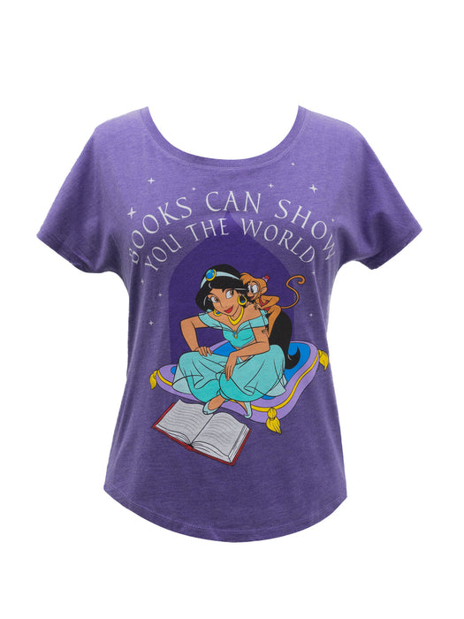 Disney Princess Jasmine: Books Can Show You the World Women’s Relaxed Fit T-Shirt