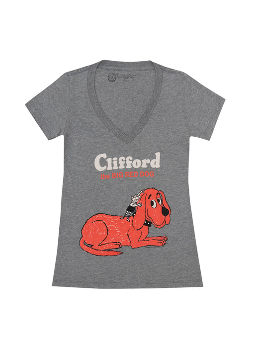 Clifford the Big Red Dog Women's V-Neck T-Shirt