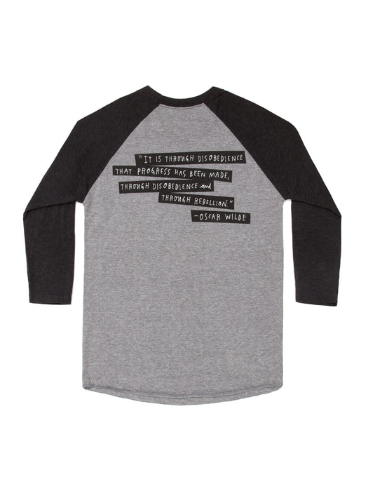 Punk Raglan Punk Rock Authors unisex 3/4-sleeve baseball tee — Out of Print