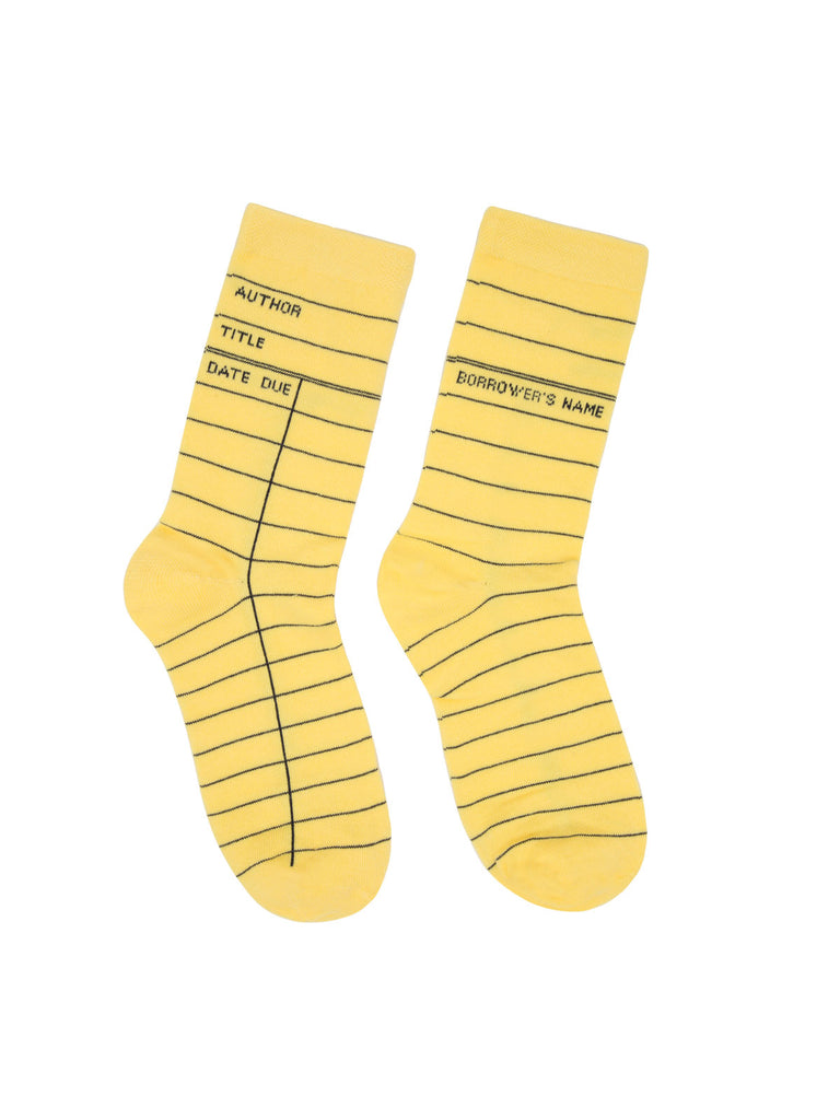 Allover Off Stamp Socks in yellow