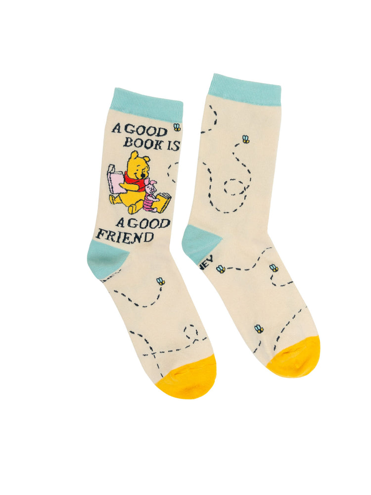 Disney Winnie the Pooh - A Good Book is a Good Friend socks