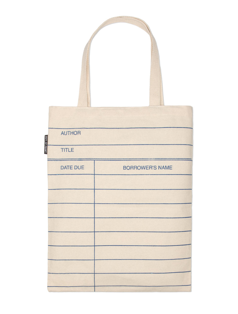 enclose Secure Wither Library Card natural tote bag — Out of Print