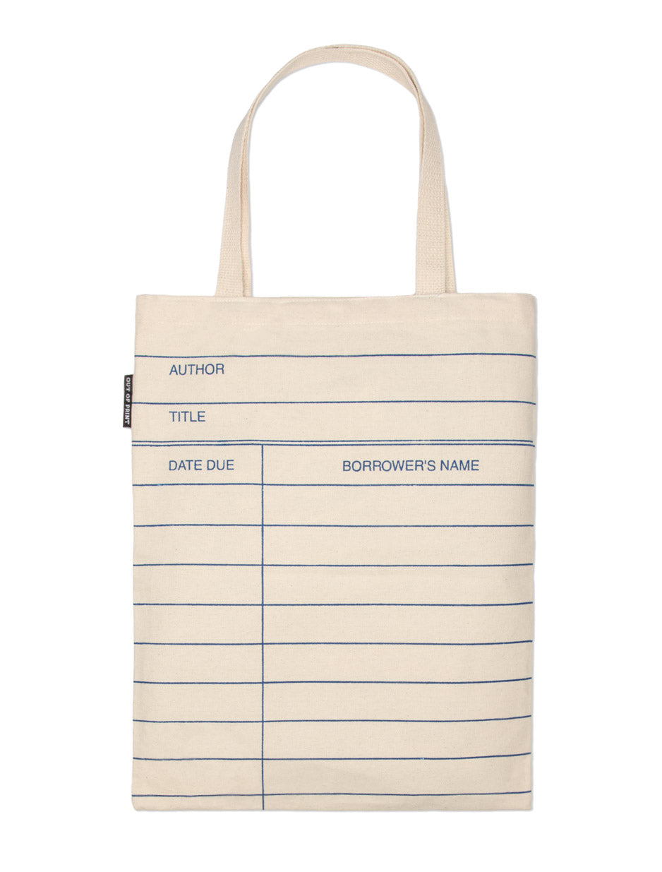 Out of Print Library Card Tote Bag