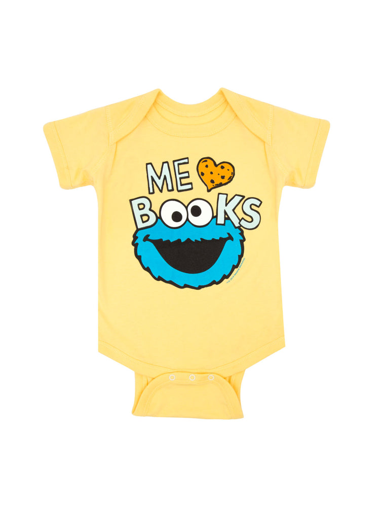 Sesame Street Cookie Monster - Me Love Books baby bodysuit