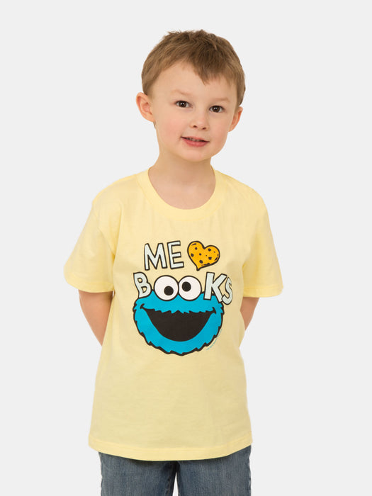 Cookie Monster Me Love Books kids t-shirt — Out of Print