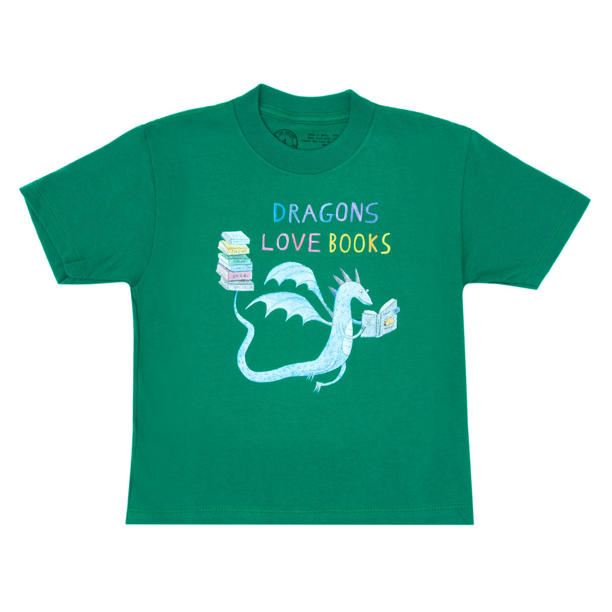 Dragons Love Books kids book t-shirt — Out of Print