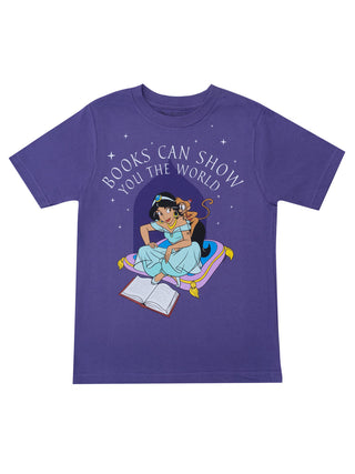 Disney Princess Jasmine: Books Can Show You the World Kids' T-Shirt