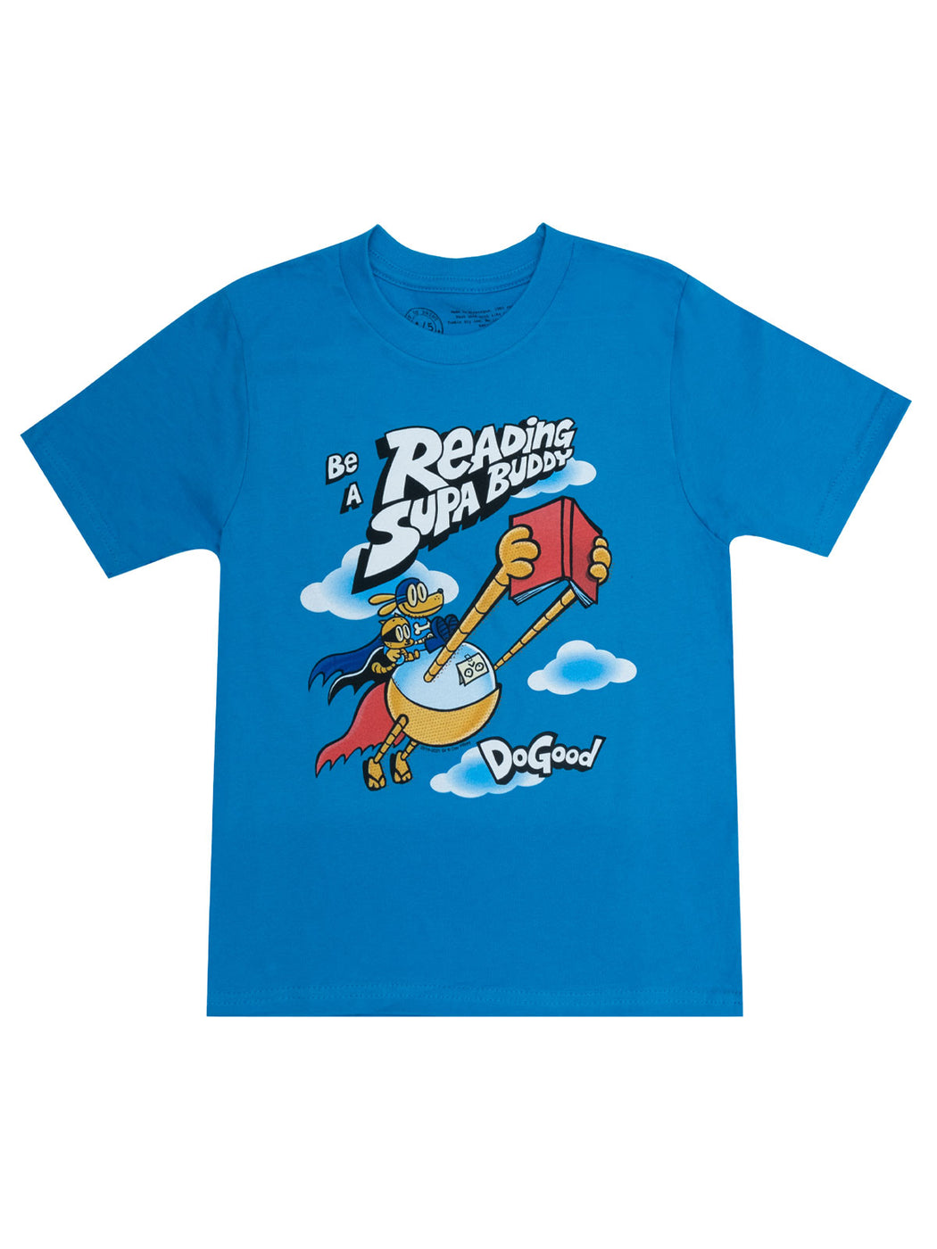 Dog Man Be a Reading Supa Buddy kids tshirt — Out of Print