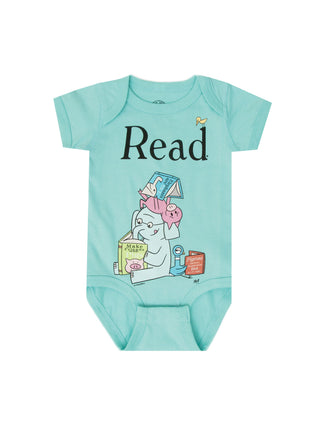 ELEPHANT & PIGGIE Read baby bodysuit