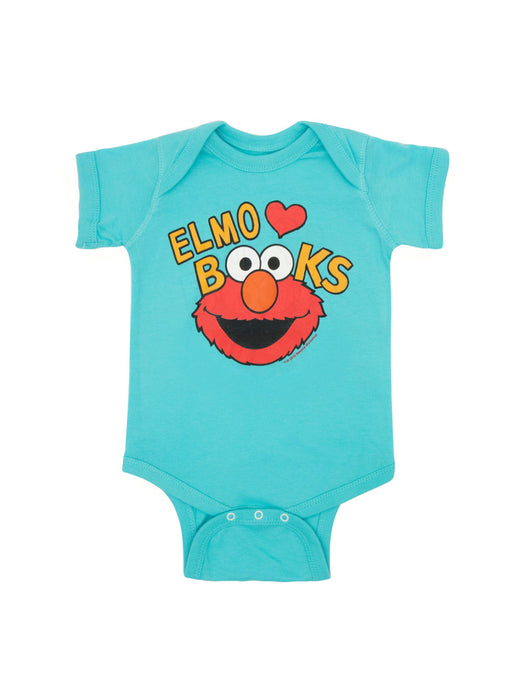 Sesame Street Elmo Loves Books baby bodysuit