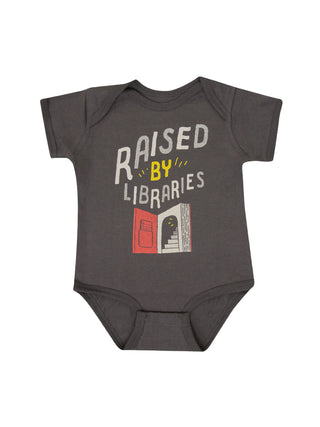 Raised by Libraries baby bodysuit